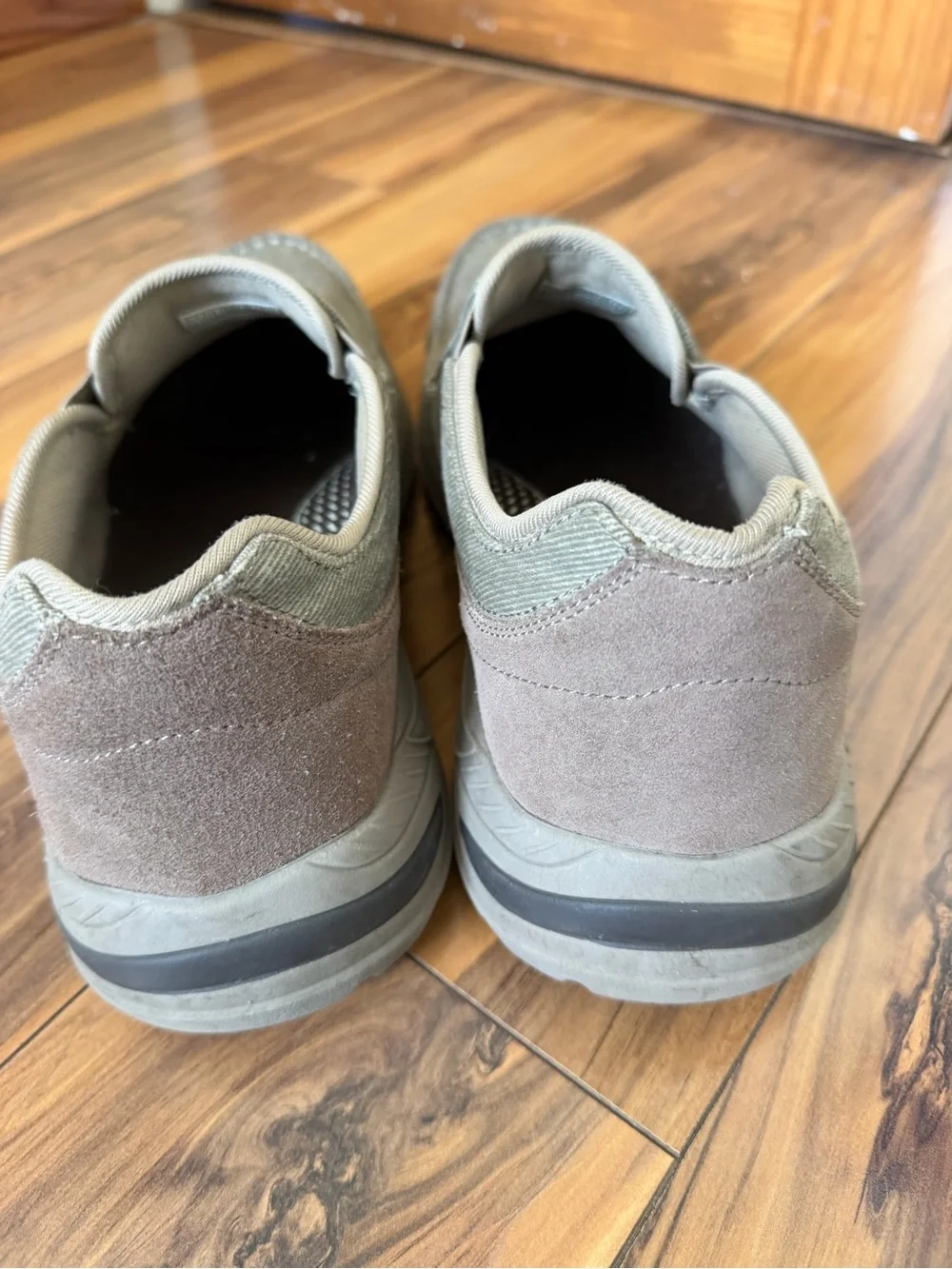 Skechers Men's Arch Fit Slip-On Canvas Loafers in Olive